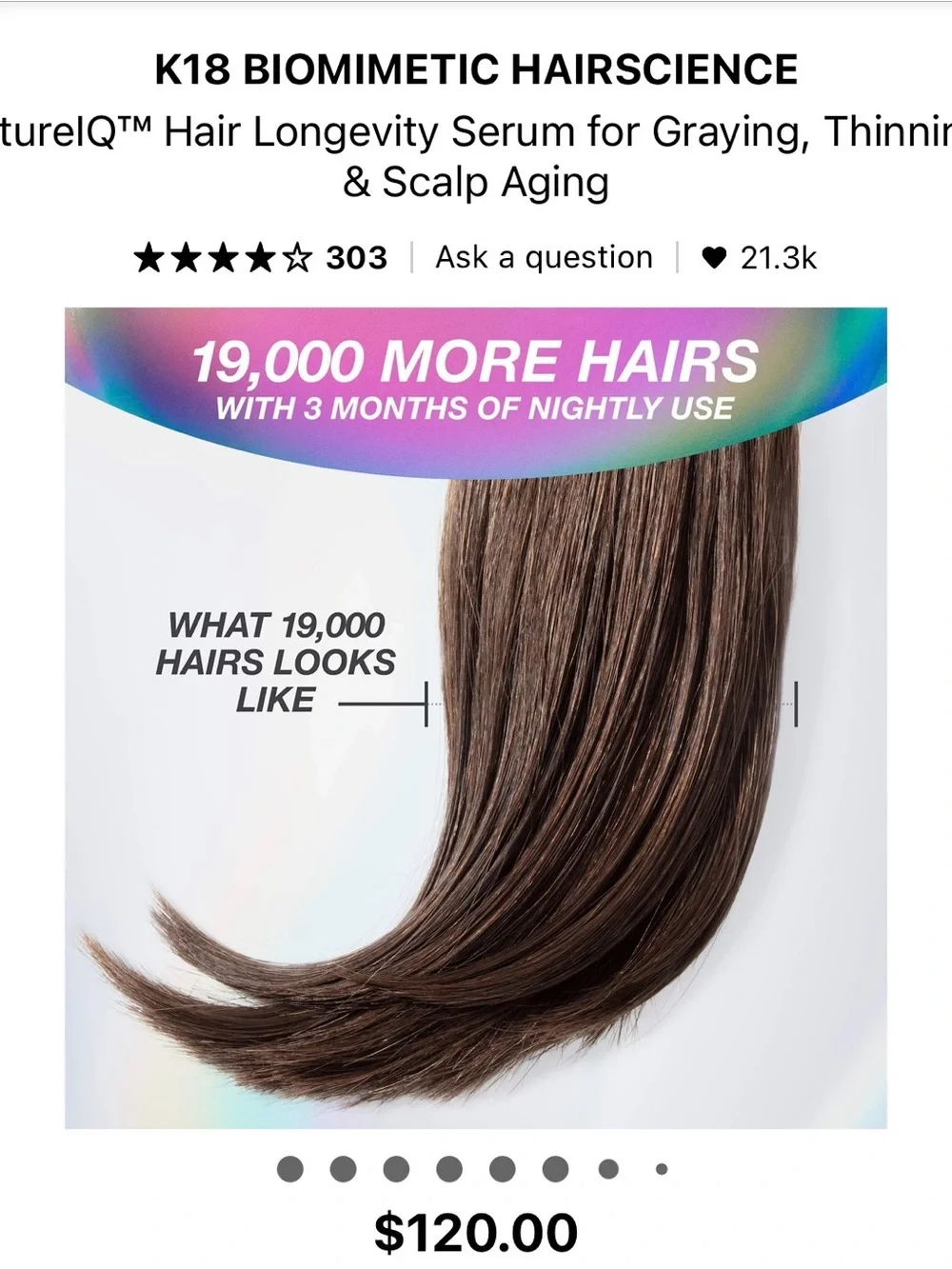 K18 FutureIQ Hair Longevity Serum - White